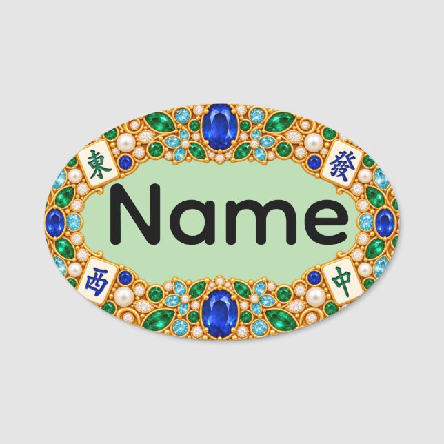 Étiquette de nom de Mahjong (Devant)