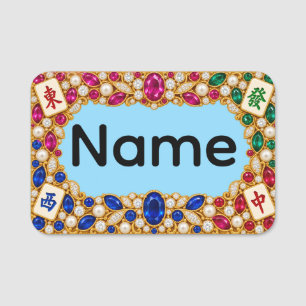 Étiquette de nom de Mahjong