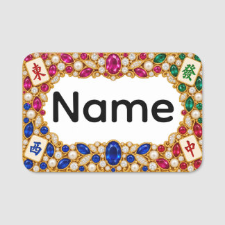 Étiquette de nom de Mahjong