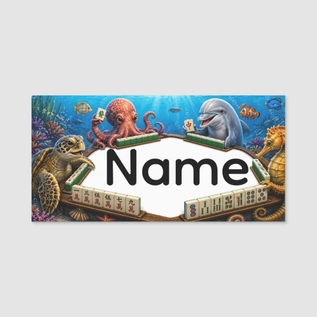 Étiquette de nom de Mahjong (Devant)