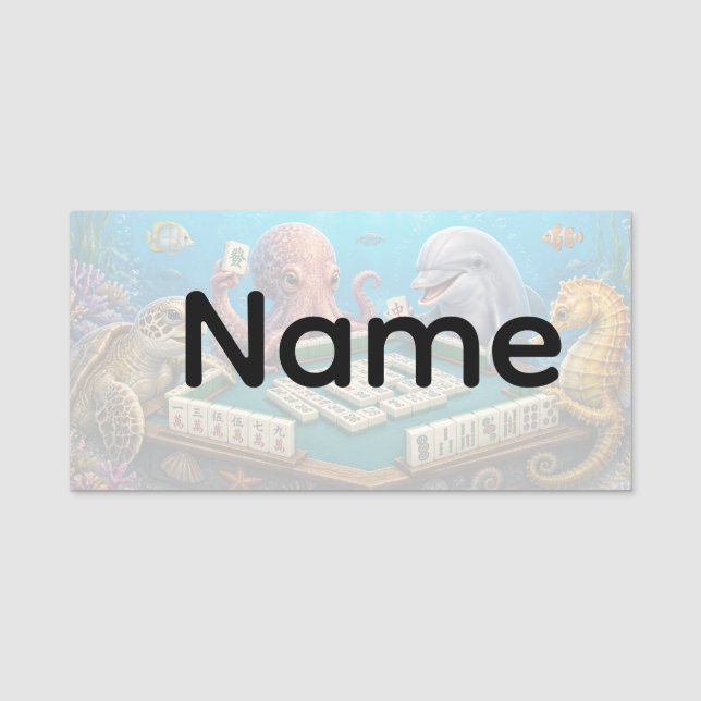 Étiquette de nom de Mahjong (Devant)
