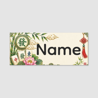 Étiquette de nom de Mahjong