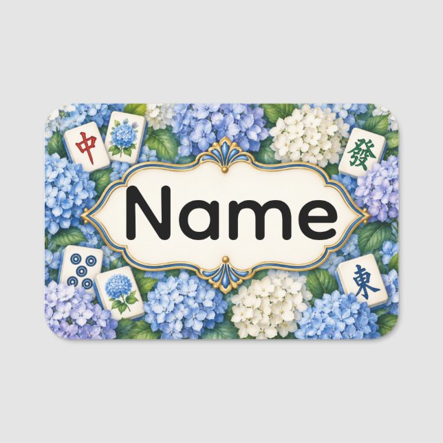 Étiquette de nom de Mahjong (Devant)