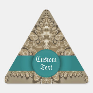 Étiquette de nom de plaque triangulaire en dentell