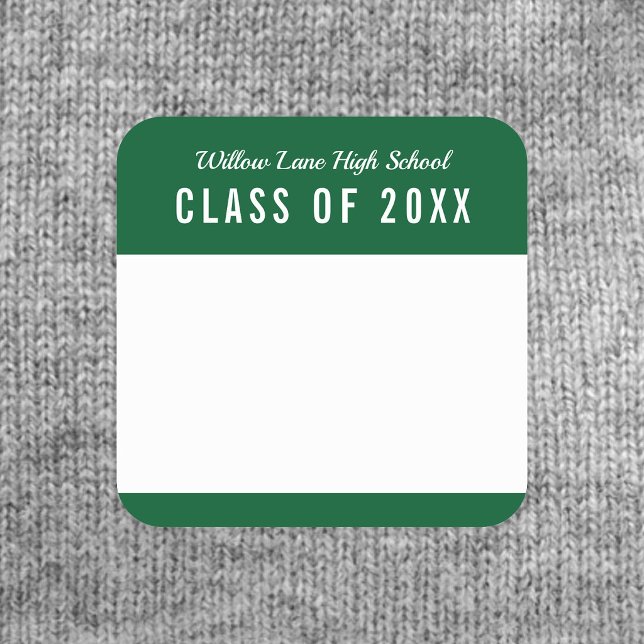 Étiquette de nom de réunion de classe de couleur m (Créateur téléchargé)