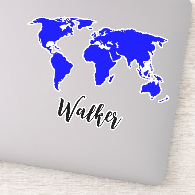 Étiquette de nom de valise pour carte du monde pou (Détail)