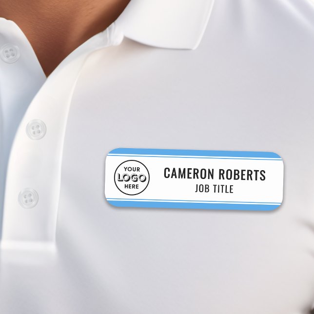 Étiquette de nom d'employé avec logo d'entreprise  (Créateur téléchargé)