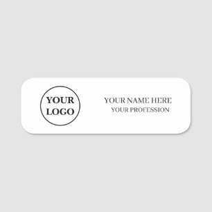 Étiquette de nom d'employé avec logo personnalisé