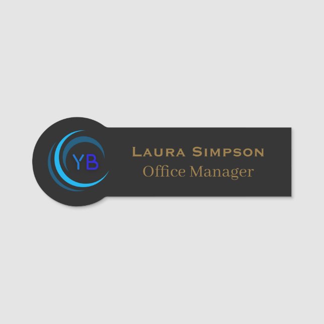 Étiquette de nom d'employé Logo personnalisé (Devant)