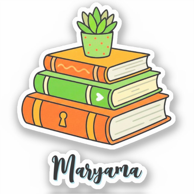 Étiquette de nom d'enseignant personnalisée (Livre (Recto)