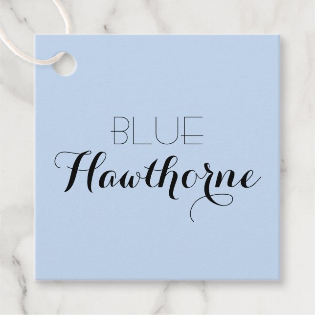 Étiquette de nom d'entreprise neutre bleu (Devant)