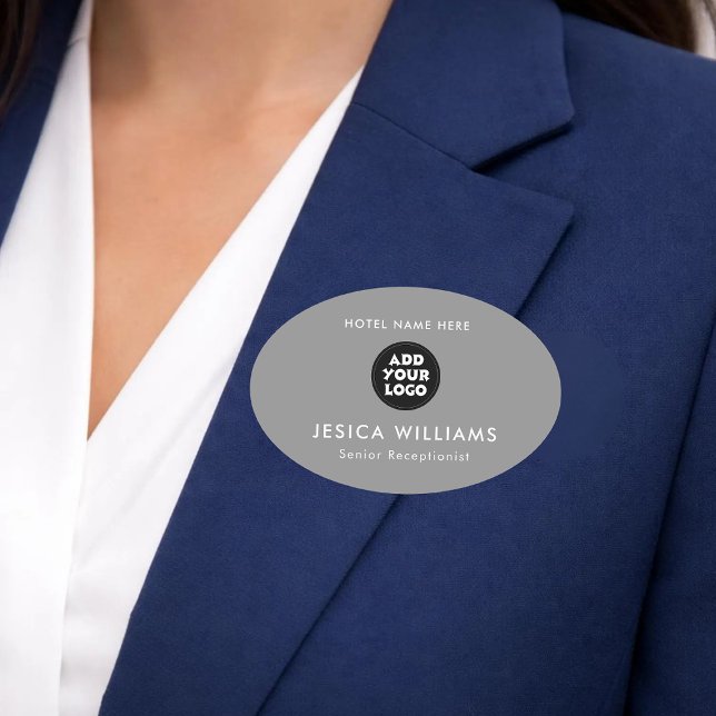 Étiquette de nom d'hôtel personnalisée avec titre  (Créateur téléchargé)