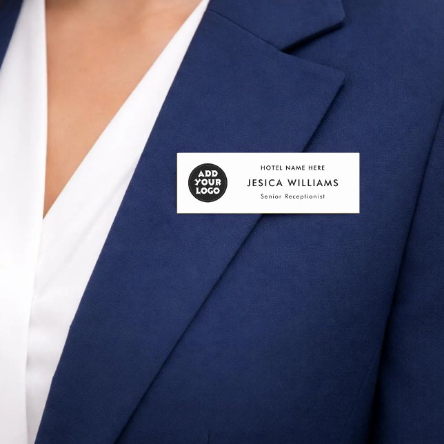 Étiquette de nom d'hôtel personnalisée avec titre  (Créateur téléchargé)