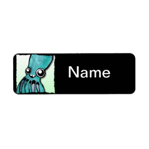 Étiquette de nom d'octopus personnalisé