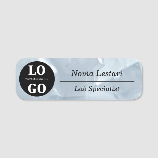 Étiquette de nom du personnel de laboratoire médic (Devant)