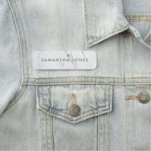 Étiquette de nom en marbre moderne minimaliste