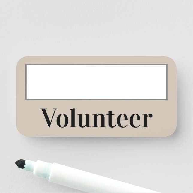 Étiquette de nom Entreprise, Conservateur "Bénévol (En situation)