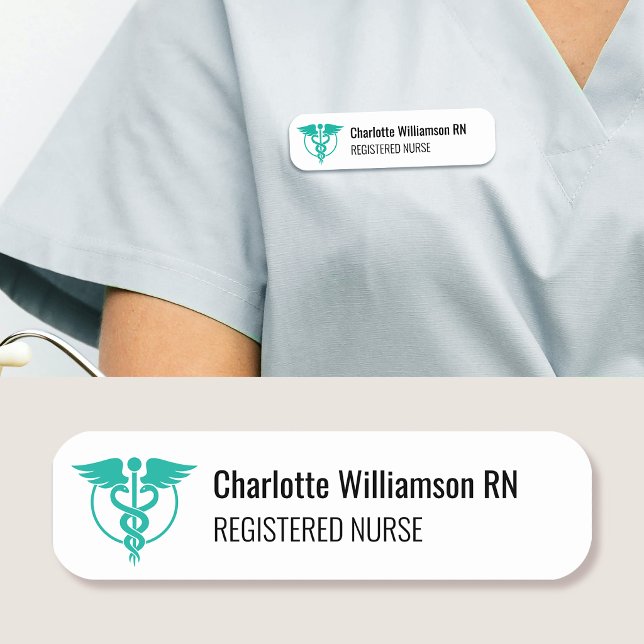 Étiquette de nom infirmière diplômée Badge ID Logo (Créateur téléchargé)