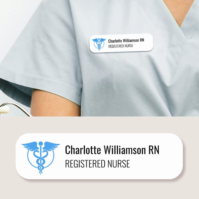 Étiquette de nom infirmière diplômée Badge ID Logo (Créateur téléchargé)