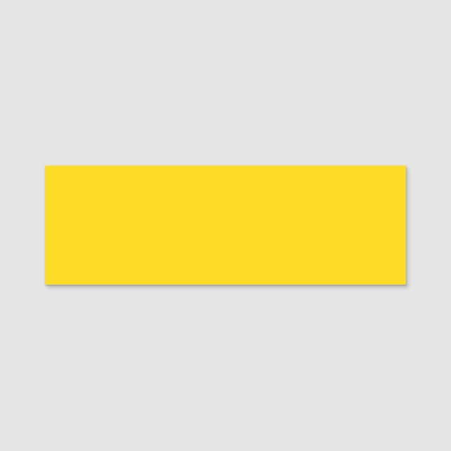 Étiquette de nom jaune horizontale personnalisée (Devant)