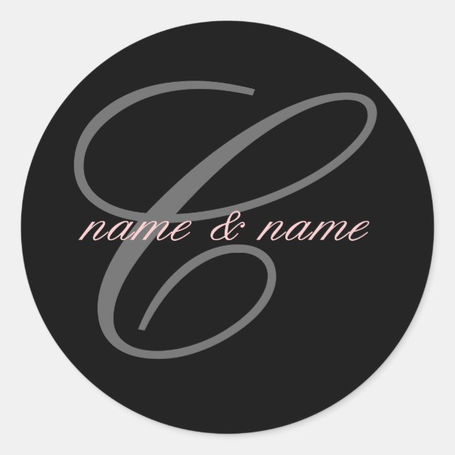 Étiquette de nom monogramme C (Devant)