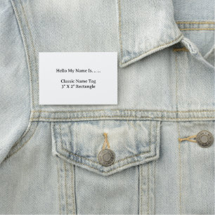 Étiquette de nom personnalisée 3x2 de style simple
