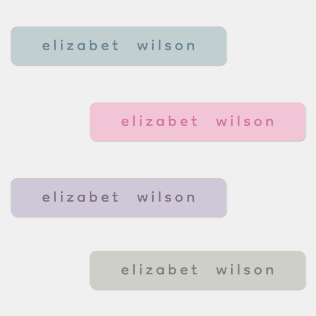 Étiquette de nom personnalisée pastel minimaliste  (Groupe)