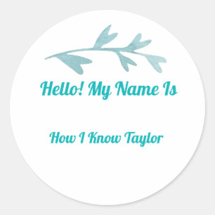 Étiquette de nom pour douche de mariée ou événemen