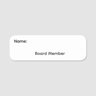 Étiquette de nom réutilisable pour membre du conse