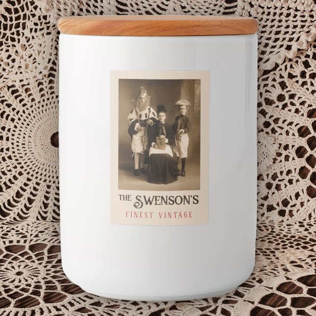 Étiquette de nourriture et de boisson vintage Cost (Créateur téléchargé)