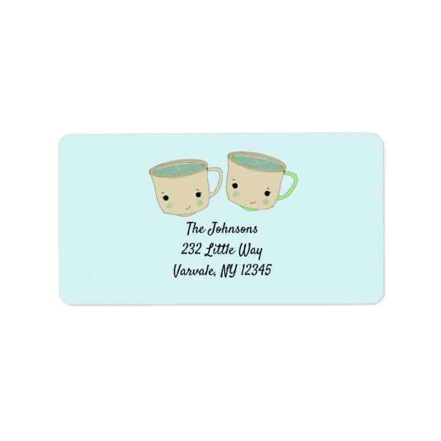 Étiquette de nouvelle adresse pour le thé matcha (Devant)