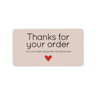 Étiquette de package de Merci pour petites entrepr