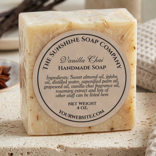 étiquette de packaging de cosmétiques en savon de  (Créateur téléchargé)