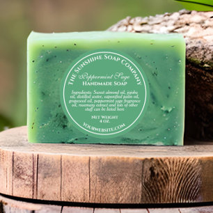 Étiquette de packaging de savon cosmétique vert de