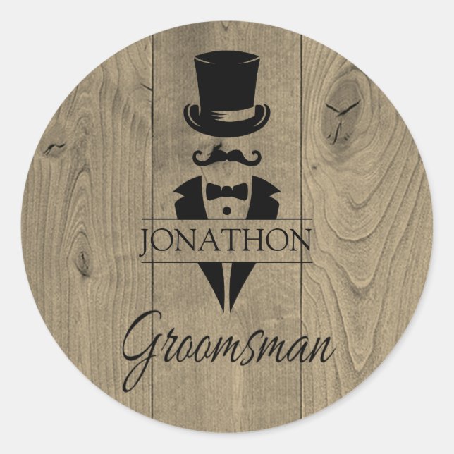 Étiquette de packaging pour mariage de garçon d'ho (Devant)