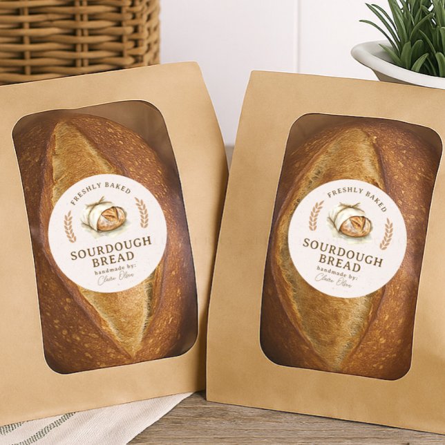 Étiquette de pain au levain artisanal (Créateur téléchargé)