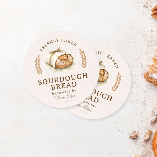 Étiquette de pain au levain artisanal (Créateur téléchargé)