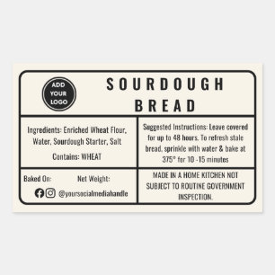 Étiquette de pain au levain Cottage Off-White Law