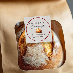 Étiquette de pain au levain fraîchement cuit Autoc