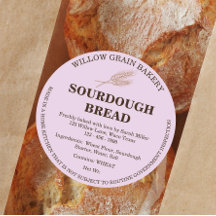 Étiquette de pain au levain Orchid Wheat Cottage L