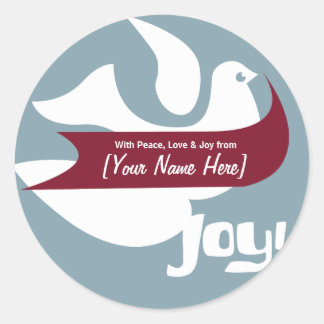 Étiquette de paix de vacances Retro