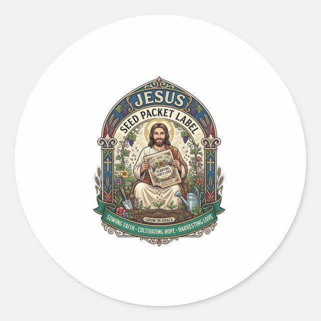 étiquette de paquet de graines de Jésus étiquette  (Devant)