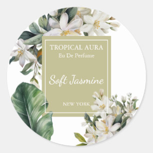 Étiquette de parfum au jasmin