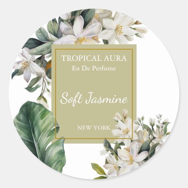 Étiquette de parfum au jasmin (Devant)