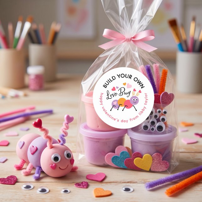 Étiquette de pâte à modeler « Construisez un amour (Créateur téléchargé)