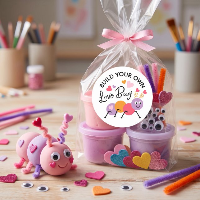 Étiquette de pâte à modeler « Construisez un amour (Créateur téléchargé)