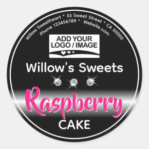 Étiquette de pâtisserie moderne en pierre noire