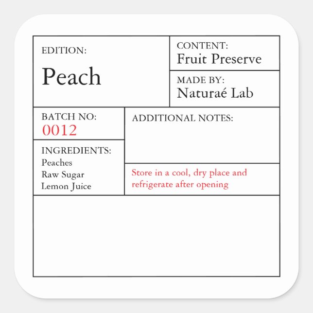 Étiquette de pêche d'apothèque noir et blanc (Devant)