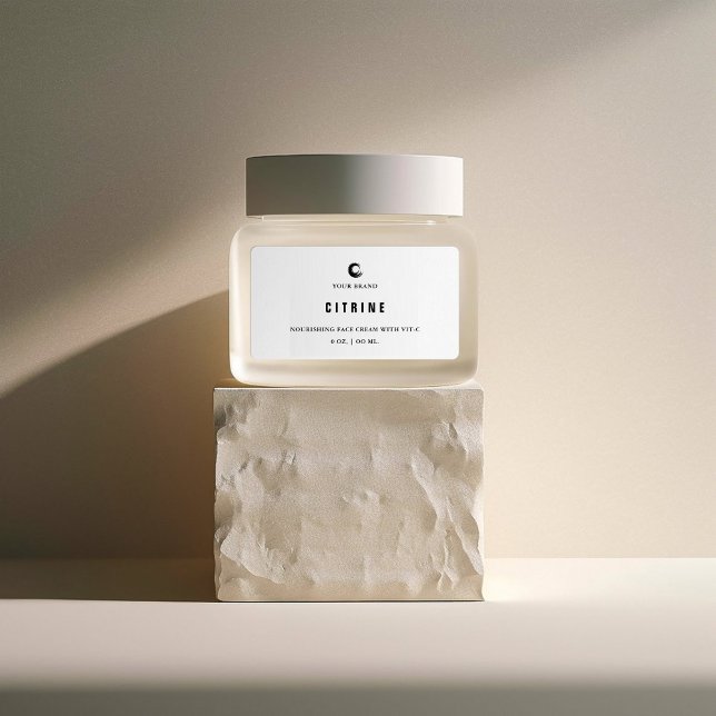 Étiquette de petit pot de crème pour le visage (Créateur téléchargé)