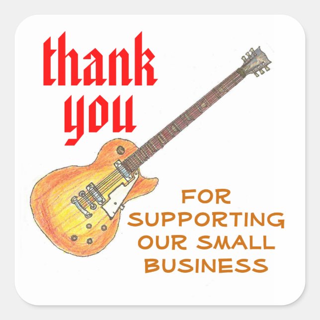 Étiquette de petite entreprise Rock'n'roll (Devant)